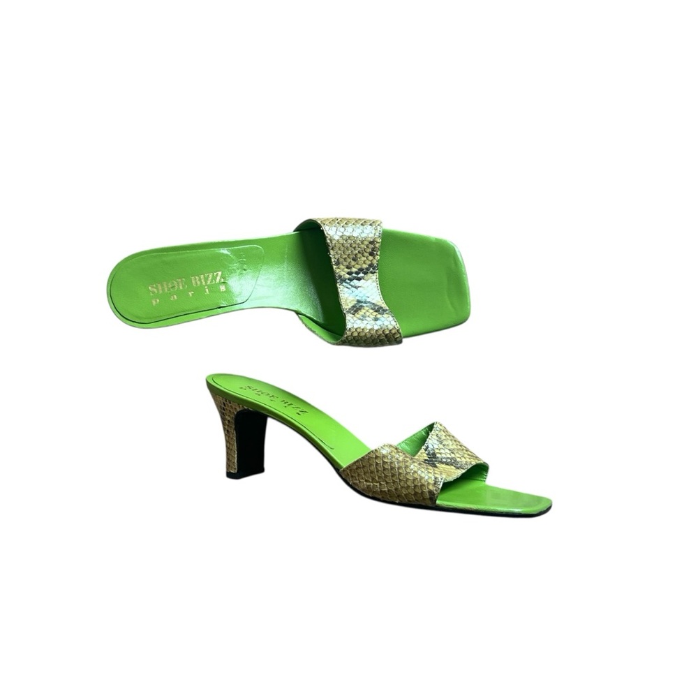 Y2K Shoe Bizz Paris Snake Print Heels